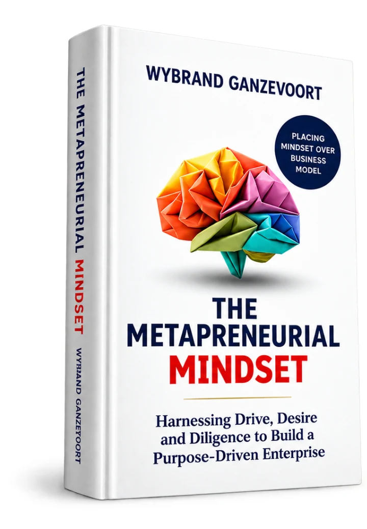 The Metapreneurial Mindset by Wybrand Ganzevoort — three-dimensional book illustration